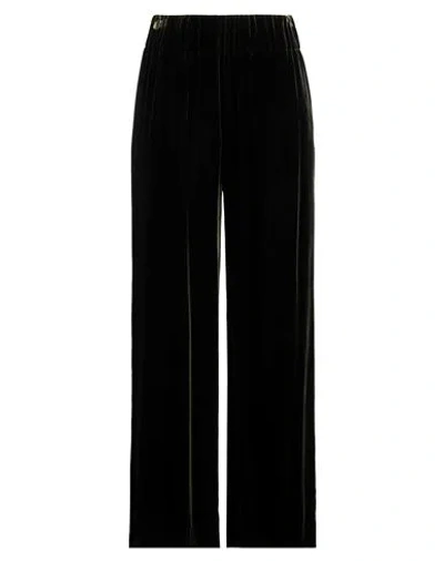 Aspesi Woman Pants Military Green Size 10 Viscose, Silk