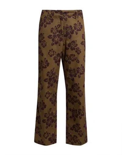 Aspesi Woman Pants Military Green Size 2 Cotton In Brown