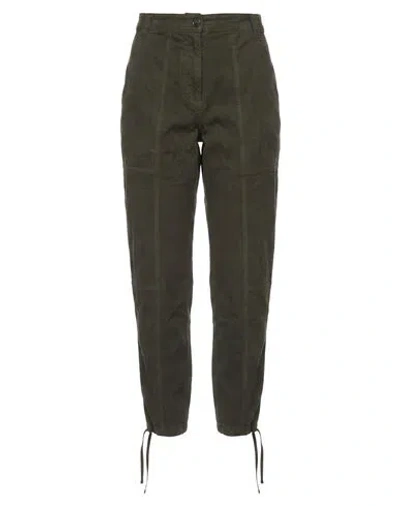 Aspesi Woman Pants Military Green Size 6 Cotton, Elastane