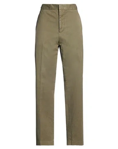 Aspesi Woman Pants Military Green Size 8 Cotton, Elastane