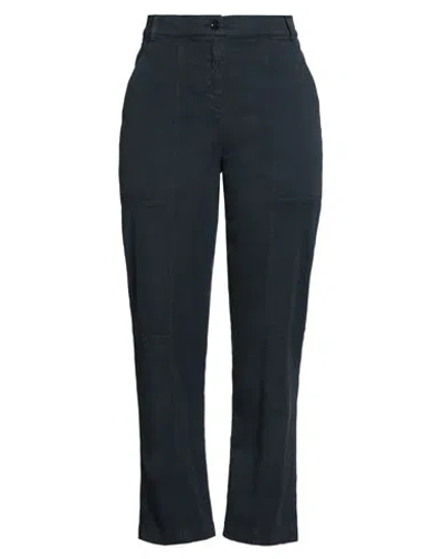 Aspesi Woman Pants Navy Blue Size 4 Cotton, Elastane