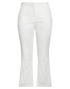Aspesi Woman Pants Off White Size 8 Cotton