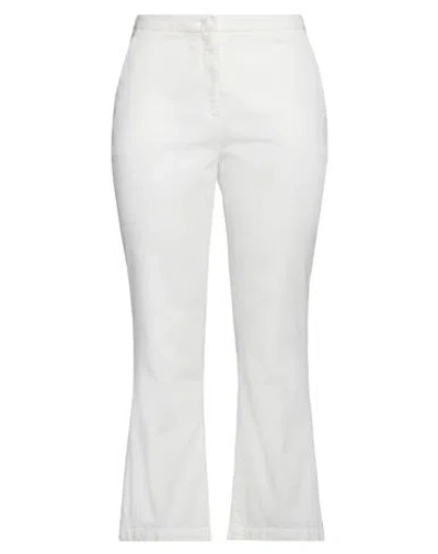 Aspesi Woman Pants Off White Size 8 Cotton