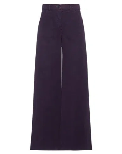 Aspesi Woman Pants Purple Size 2 Cotton, Elastane