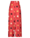 Aspesi Woman Pants Red Size 6 Silk In Red