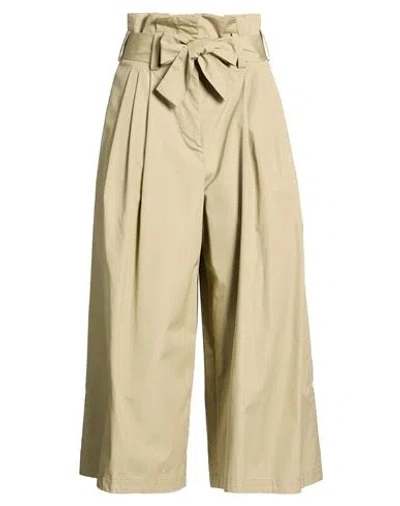 Aspesi Woman Pants Sage Green Size 4 Cotton In Neutral