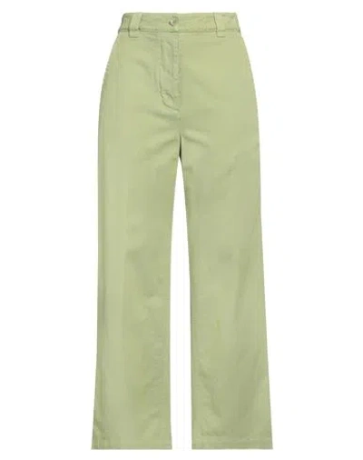 Aspesi Woman Pants Sage Green Size 8 Cotton