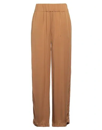 Aspesi Woman Pants Tan Size 8 Viscose In Brown