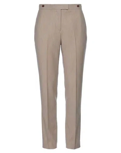 Aspesi Woman Pants Taupe Size 2 Wool, Mohair Wool In Grey