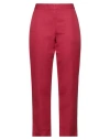 Aspesi Woman Pants Tomato Red Size 6 Cotton, Linen