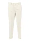 Aspesi Zipper Casual Pants In White