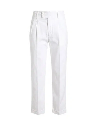 Aspesi Woman Pants White Size 8 Cotton, Elastane