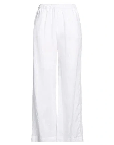 Aspesi Woman Pants White Size 8 Linen