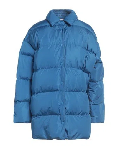 Aspesi Woman Puffer Azure Size M Polyamide In Blue