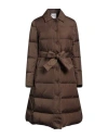 Aspesi Woman Puffer Brown Size L Polyamide