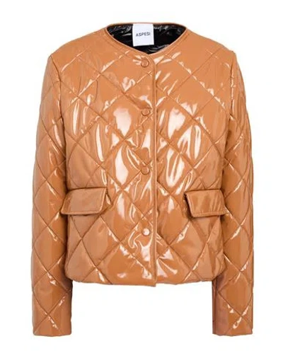 Aspesi Woman Puffer Camel Size M Polyamide, Elastane In Brown
