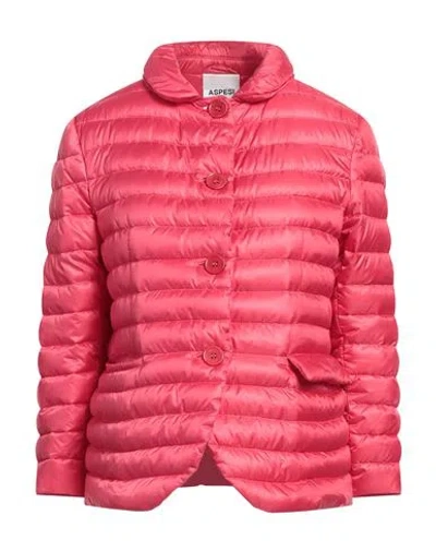 Aspesi Woman Puffer Coral Size M Polyester In Red