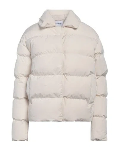 Aspesi Woman Puffer Ivory Size Xs Polyester In White