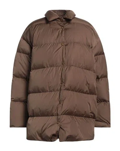 Aspesi Woman Puffer Khaki Size L Polyamide In Beige