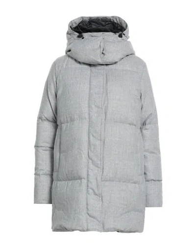 Aspesi Woman Puffer Light Grey Size L Virgin Wool, Acrylic, Polyamide, Cashmere
