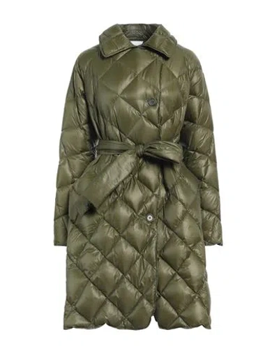 Aspesi Woman Puffer Military Green Size S Polyamide