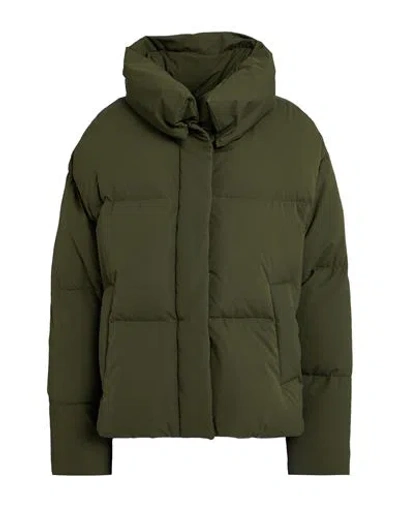 Aspesi Woman Puffer Military Green Size M Polyamide, Elastane