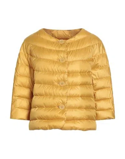 Aspesi Woman Puffer Mustard Size L Polyester In Yellow