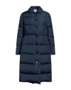 Aspesi Woman Down Jacket Navy Blue Size L Polyamide In Navy Blue