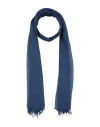 Aspesi Woman Scarf Navy Size - Cotton In Gray