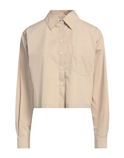 Aspesi Woman Shirt Beige Size 6 Cotton