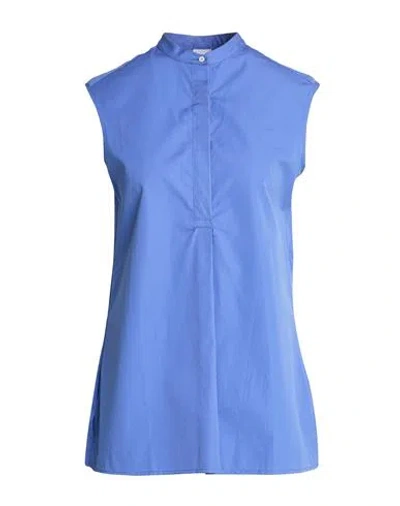 Aspesi Woman Shirt Blue Size 2 Cotton
