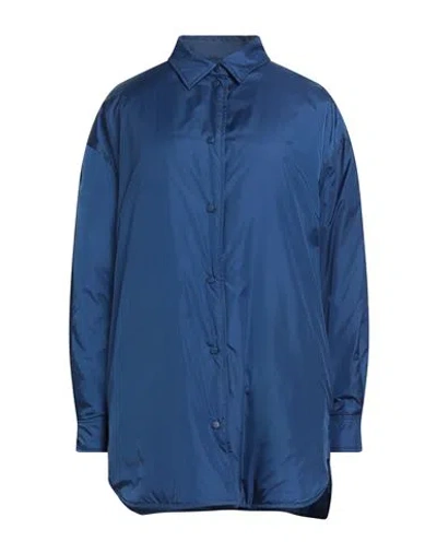 Aspesi Woman Shirt Blue Size S Polyamide In Black