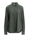 Shop Aspesi Woman Shirt Dark Green Size 8 Cotton