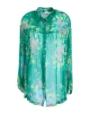 Aspesi Woman Shirt Green Size 10 Silk