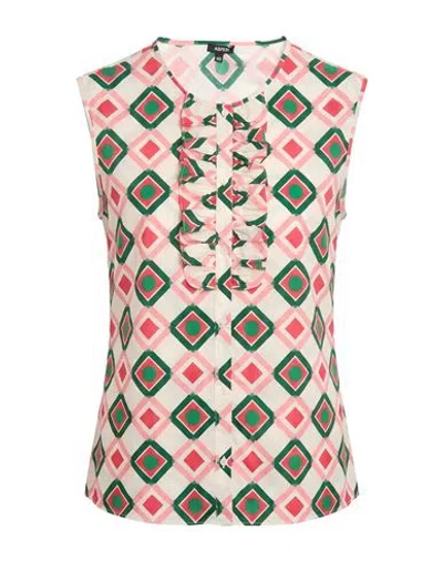 Aspesi Woman Shirt Green Size 4 Cotton In Pink