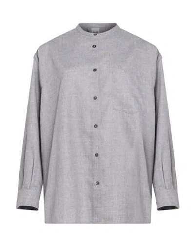 Aspesi Woman Shirt Grey Size 4 Virgin Wool, Acrylic, Polyamide, Cashmere In Gray