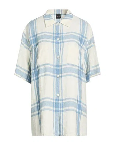 Aspesi Woman Shirt Light Blue Size 0 Linen