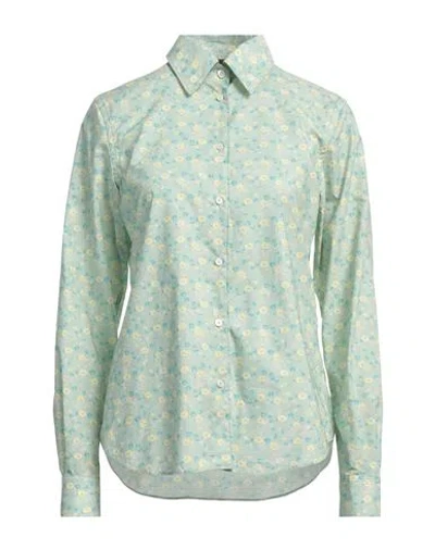 Aspesi Woman Shirt Light Green Size 10 Cotton