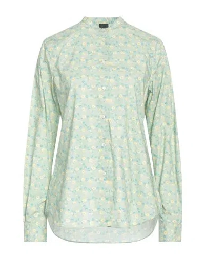 Aspesi Woman Shirt Light Green Size 12 Cotton