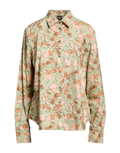 Aspesi Woman Shirt Light Green Size 2 Cotton