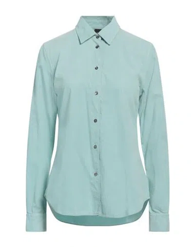 Aspesi Woman Shirt Light Green Size 4 Cotton