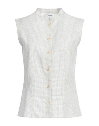 Aspesi Woman Shirt Light Grey Size 6 Cotton, Linen