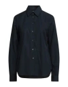 Aspesi Woman Shirt Midnight Blue Size 6 Cotton In Black