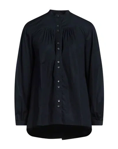Aspesi Woman Shirt Midnight Blue Size 6 Cotton In Black