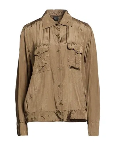 Aspesi Woman Shirt Military Green Size 00 Acetate, Cupro