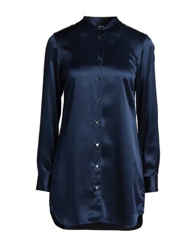 Aspesi Woman Shirt Navy Size 0 Silk