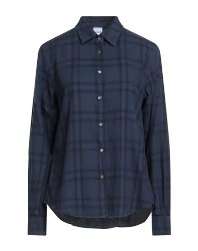 Aspesi Woman Shirt Navy Size 8 Cotton In Blue