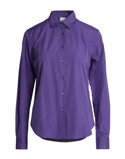 Aspesi Woman Shirt Purple Size 2 Cotton