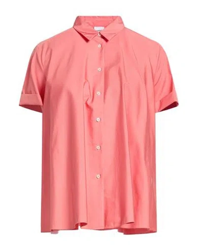 Aspesi Woman Shirt Salmon Pink Size 6 Cotton