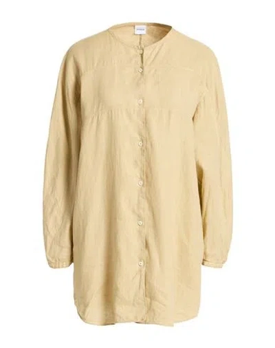 Aspesi Woman Shirt Sand Size 4 Linen In Brown